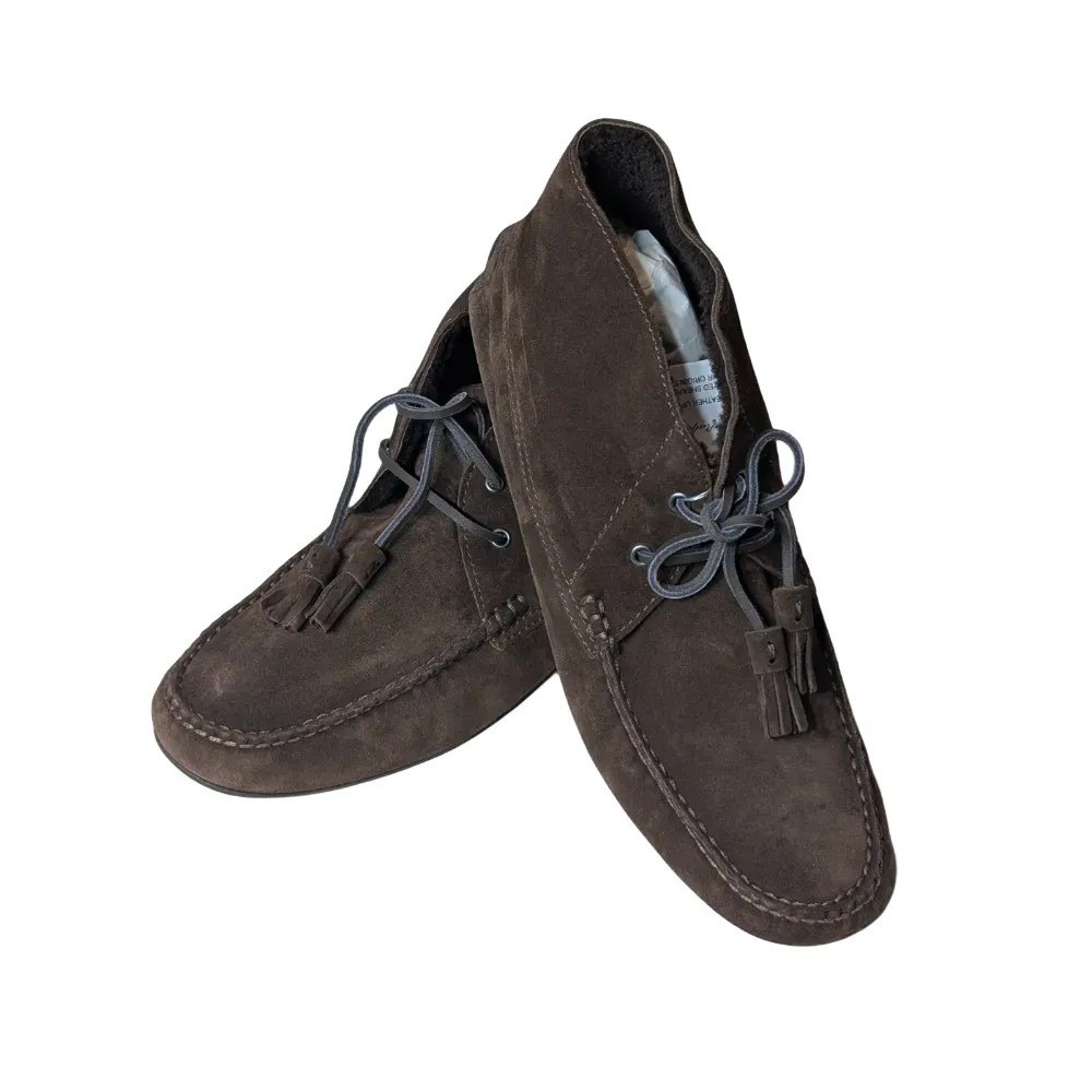 Ralph Lauren Collection Italy Suede Shearling Chukka Boots Men SZ 11.5 NIB $995